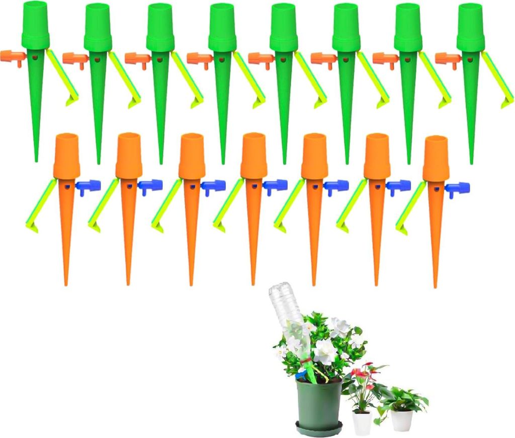 15-teiliges Tropfbewässerungsset, verstellbares Wasserventil für automatische Bewässerung, geeignet für die Bewässerung von Zimmer- und Garten...