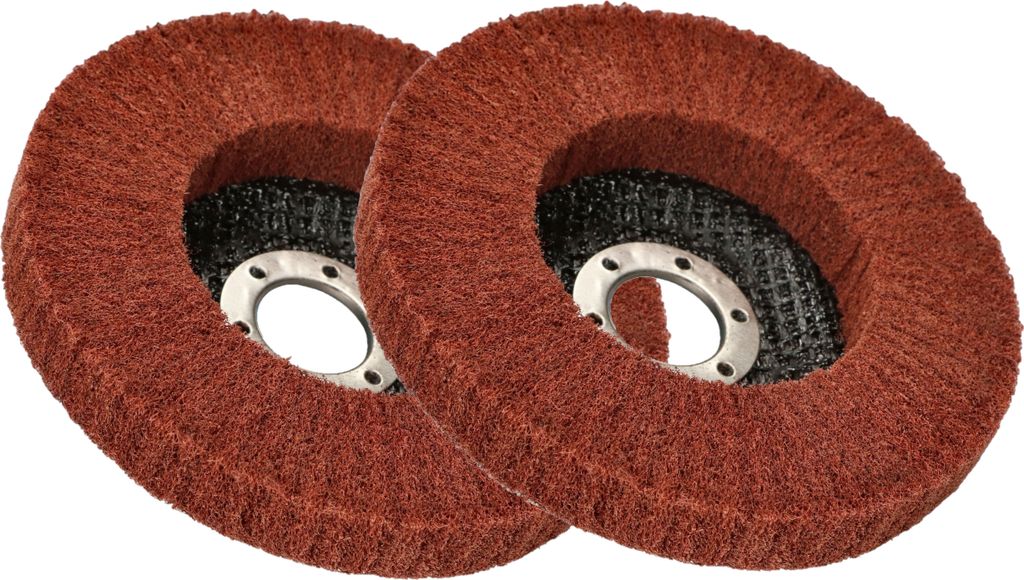 KOTARBAU 2er Set Reinigungsscheibe für Winkelschleifer Weichgewebe 125x22.2 mm