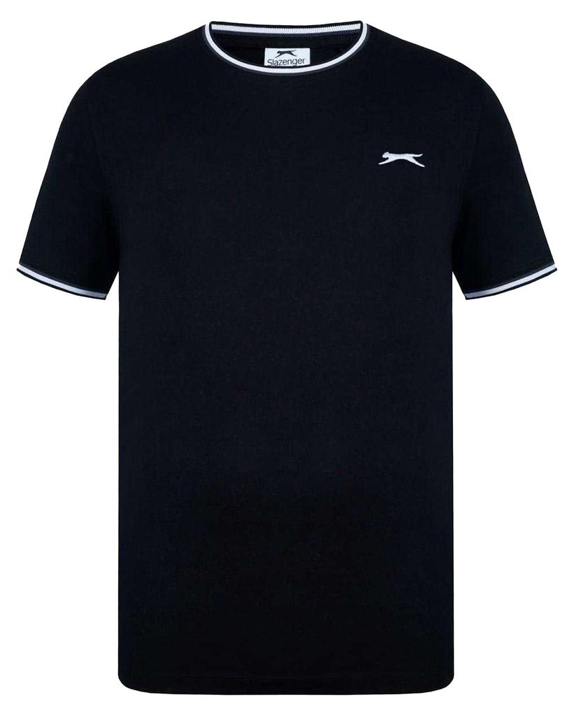 Slazenger - T-Shirt für Herren, Baumwolle GT16801 (3XL) (Schwarz)