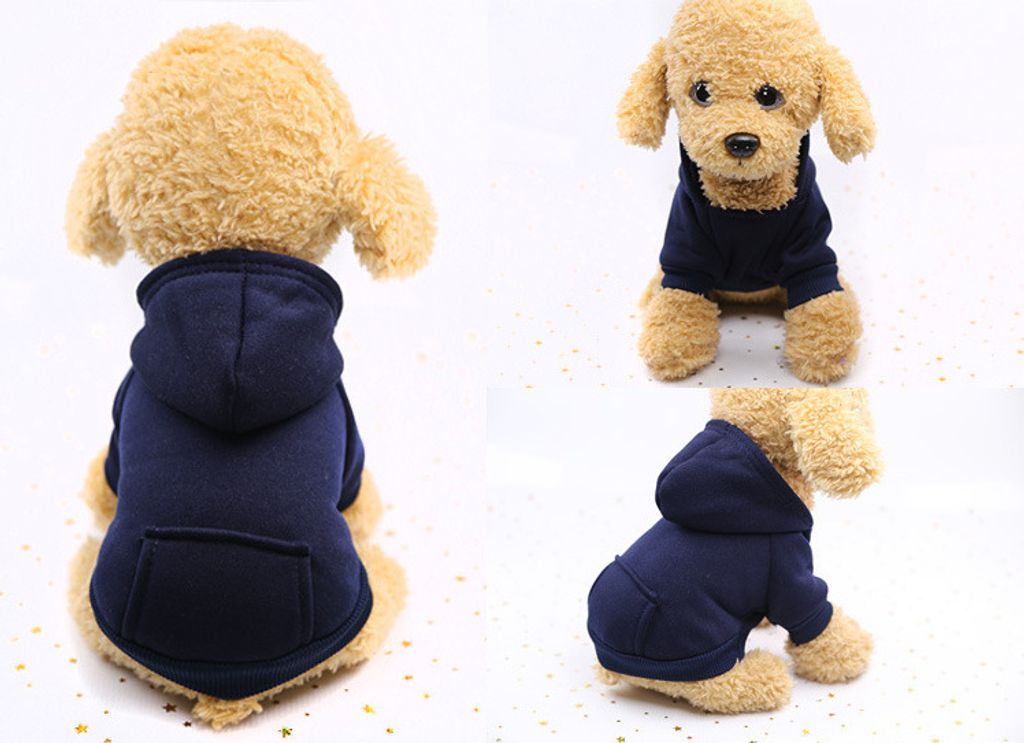 Sweatshirt Poly für Hund Blau L