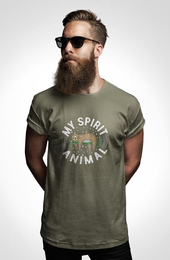 D&B Uni Polo ST00146 My Spirit Animal MilitärGrün-Größe 4XL