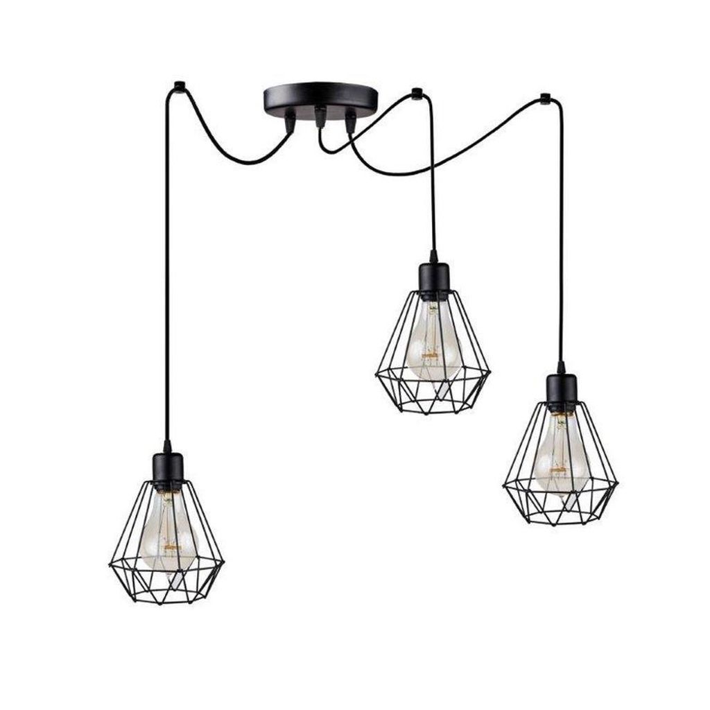 HowHomely lampa wisząca Triplo Ragno Diamante 14x14x200 cm Zdjęcie produktu 