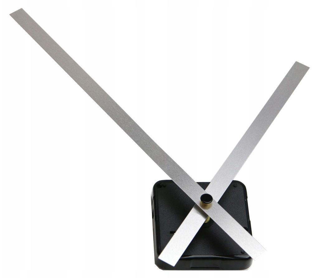 Geräuschloses Quarzwerk Zeiger SILBER 18 cm, Ersatzuhrwerk, Produktbild 