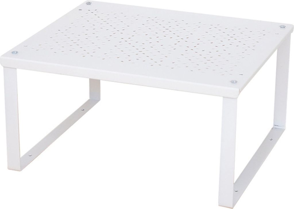 Küchenregal, stabil, stapelbar, große Plattform, Schrank-Organizer, Regal, Arbeitsplatte, Kleinigkeitenhalter, Speisekammer, Gewürze, Teller, Sc...