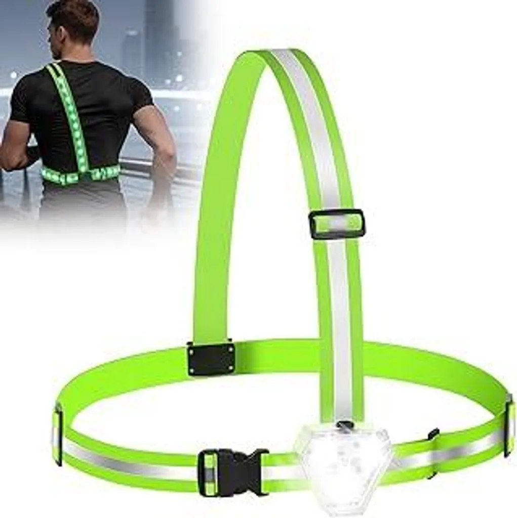 4 Pezzi Luci LED A Clip Per Corsa Notturna, 3 Modalità, Ricaricabili USB, Con Bracciali Riflettenti, Accessori Di Sicurezza Per Jogging