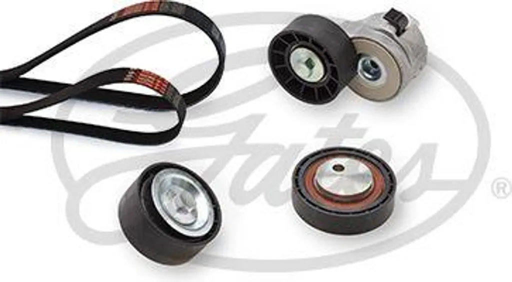 Kit Courroie Accessoire Crantée GATES K037PK1078 pour Fiat Ducato