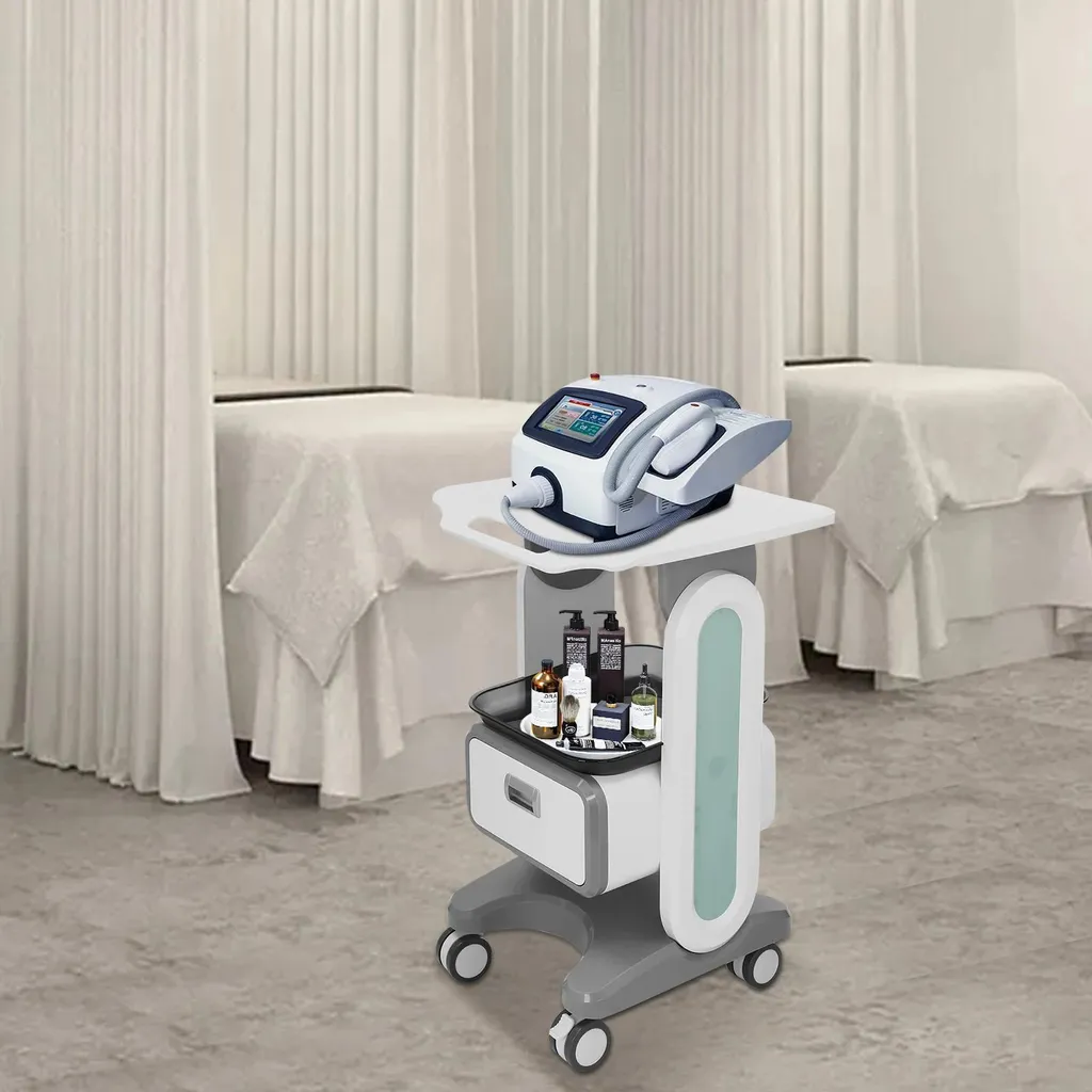 Desserte médicale mobile 3 plateaux pour cabinets et salons d'esthétique - 7