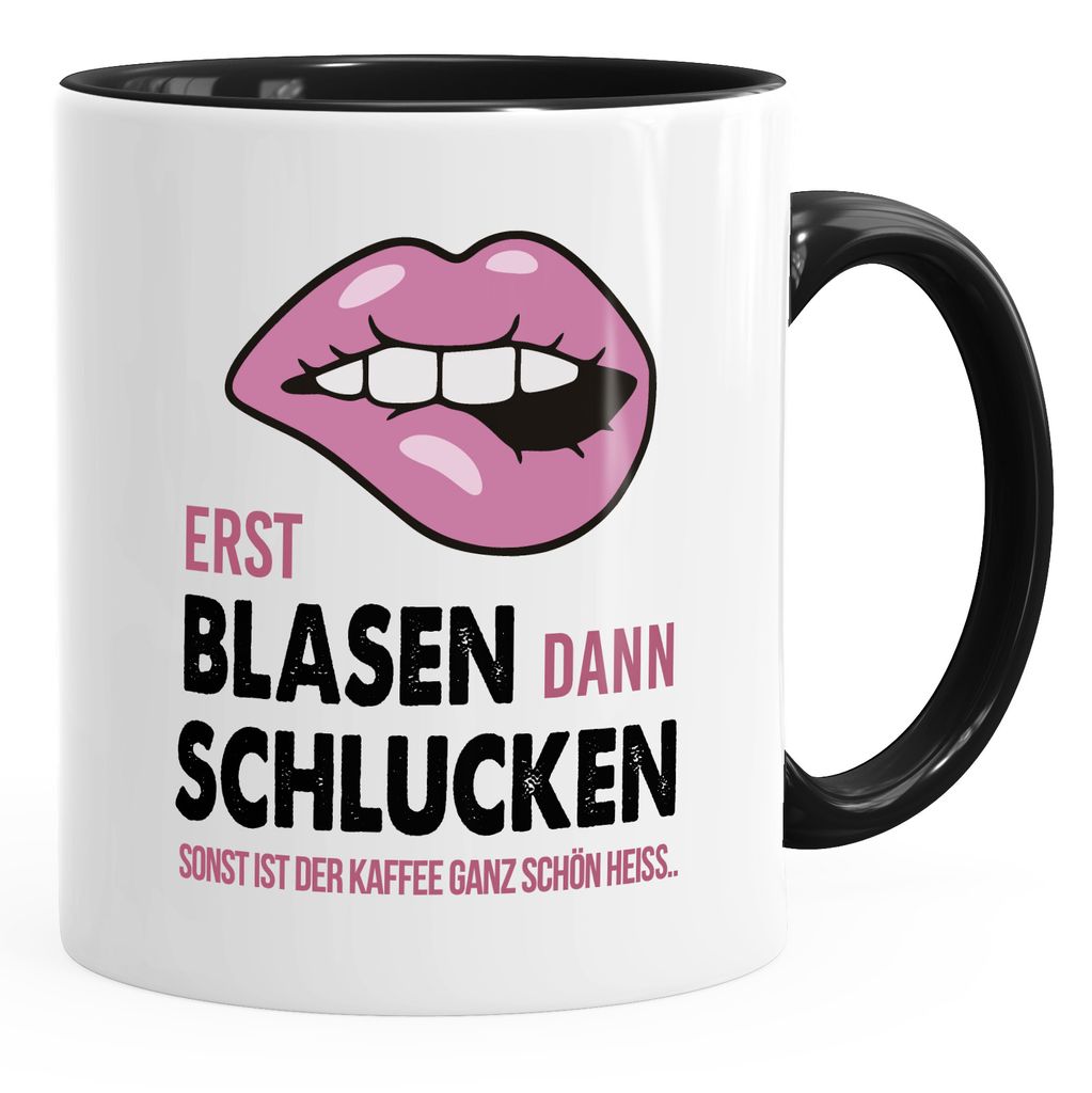 Kaffeetasse Erst Blasen dann Schlucken Spruch Kaufland.de