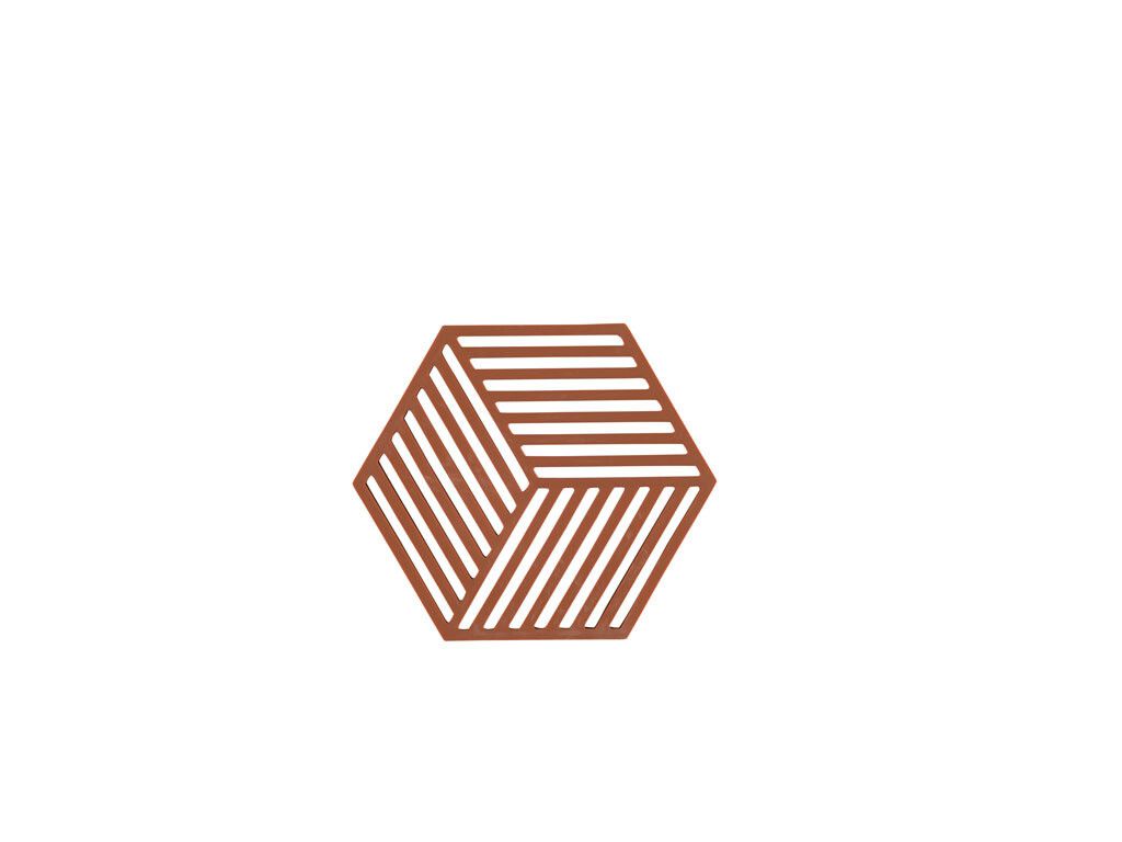 Zone Denmark Topfuntersetzer Hexagon - Terrakotta - 16 x 14 cm
