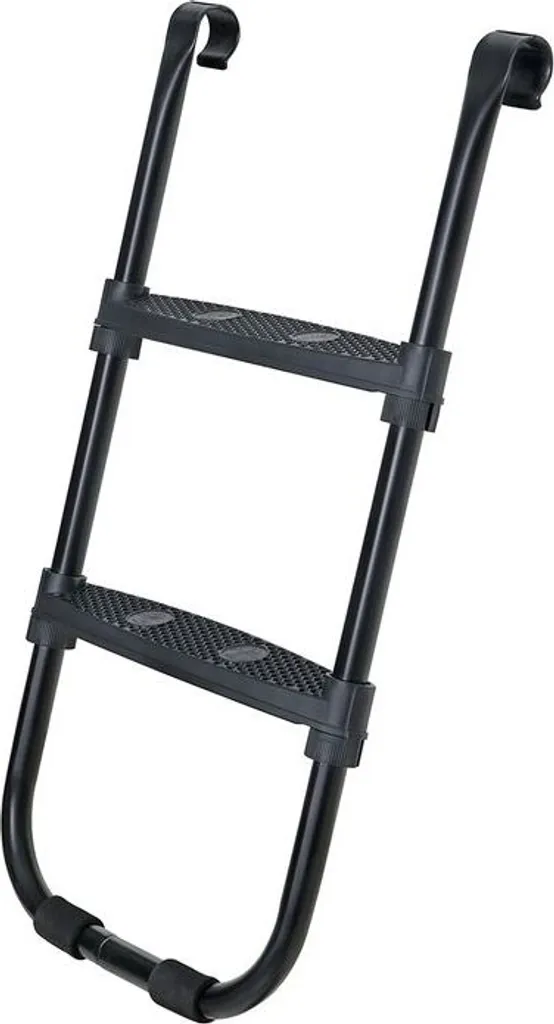 Échelle de trampoline antidérapante en fer noir réglable et robuste
