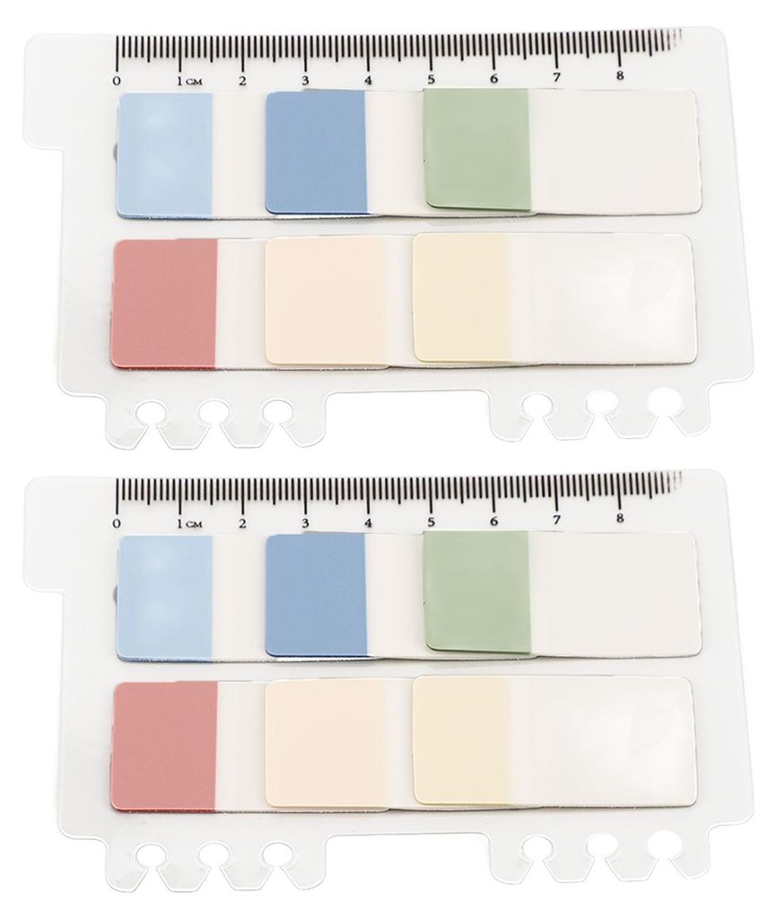 2 Sets transparente Haftnotizen in 6 Farben, wasserfest, aus durchscheinendem PET, von Morandi, für Aktenklassifizierung und Indexetiketten