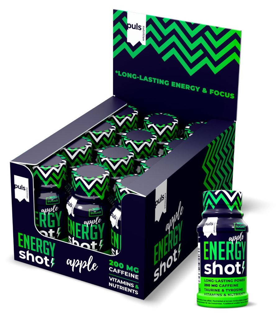 PULS Nutrition Energie Shot Apfel 60 ml 12er Pack – Energie Produktbild 