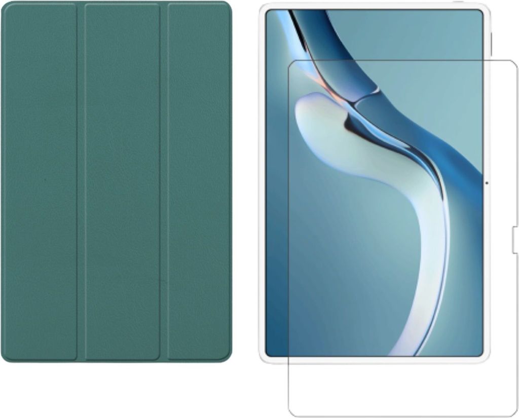 2in1 Set für Huawei MatePad Pro 2021 12.6 Zoll Tablet mit Schutzhülle + Schutzglas mit Auto Sleep/Wake Hülle