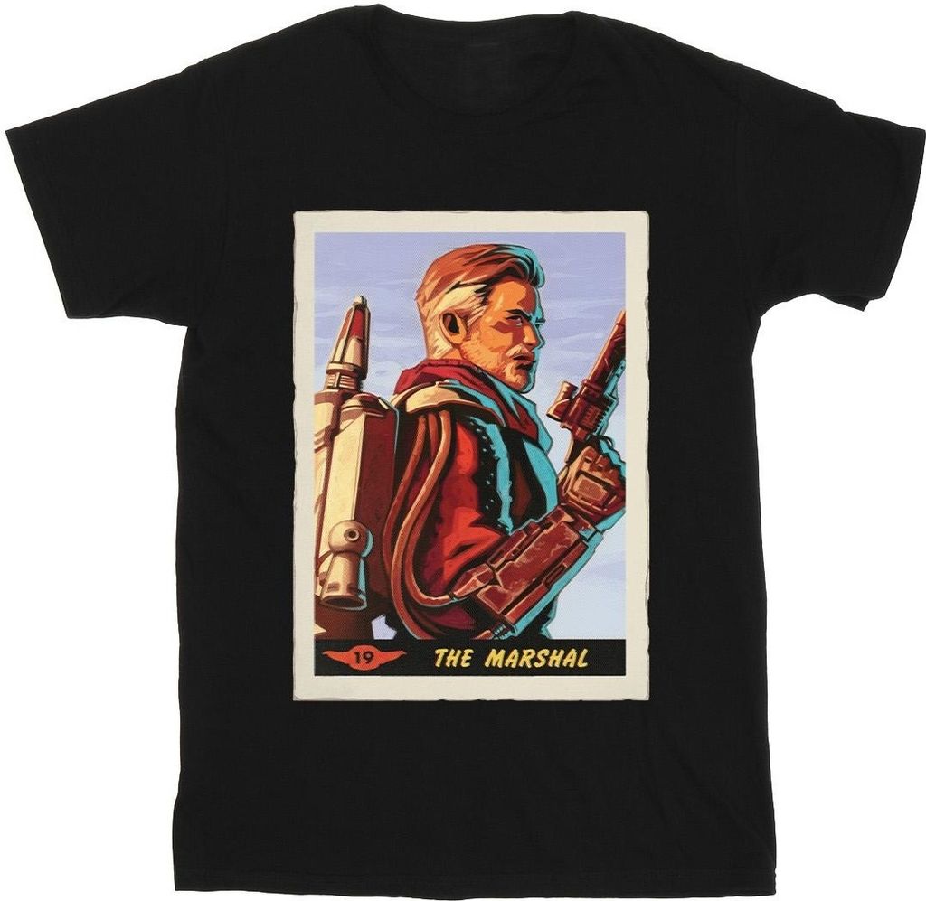 Star Wars - "The Mandalorian The Marshal" T-Shirt für Herren BI47300 (5XL) (Schwarz)
