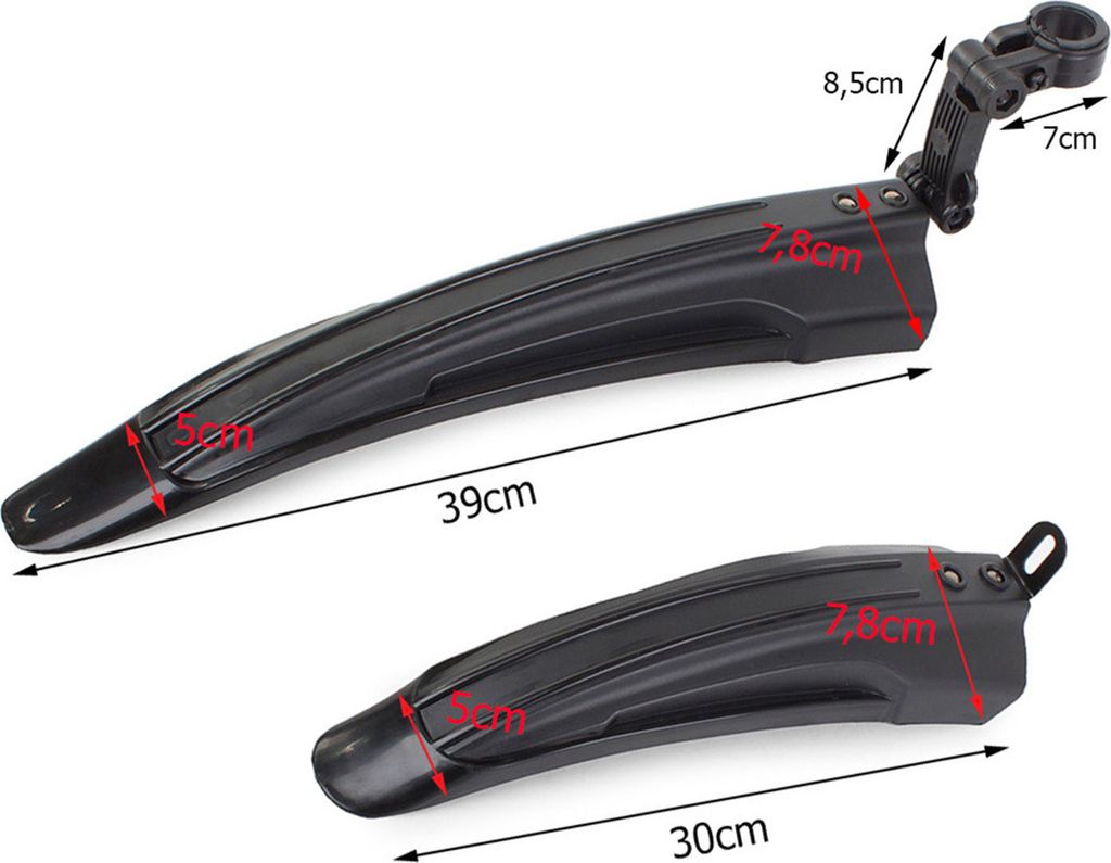 2x Fahrrad Schutzblech 24 26 28 Zoll Vorne & Hinten Produktbild 2