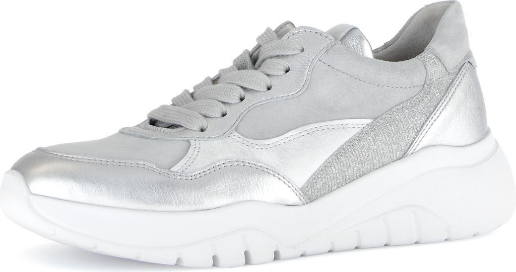 Gabor Shoes Sneaker - Silber Kombi Leder/Synthetik : Normal : 38 Größe: 38 Weite: Normal