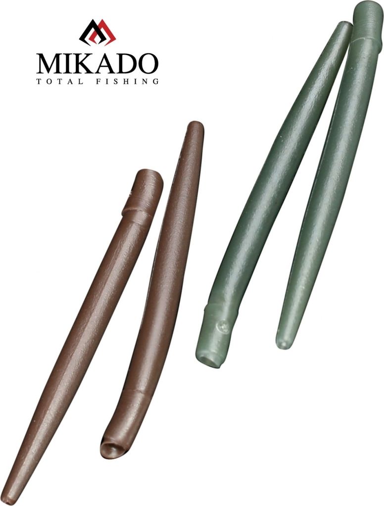20 x MIKADO ANTI-TANGLE SLEEVE SEMI-STIFF 43 mm grau grün