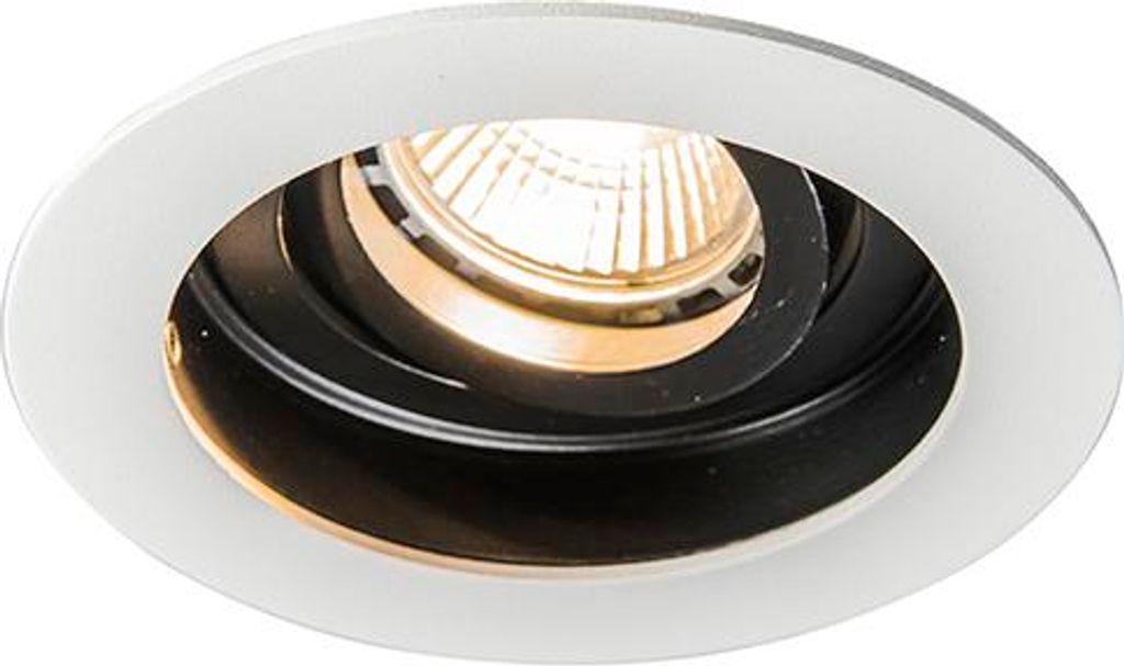 Qazqa Smart led Einbaustrahler, Einbauleuchte - Rondoo - Weiß , inkl. 4.7W LED-Lampe, 2700K - 6000K, dimmbar, 10.4cm, Rund, 2-flammig, Ideal als F...
