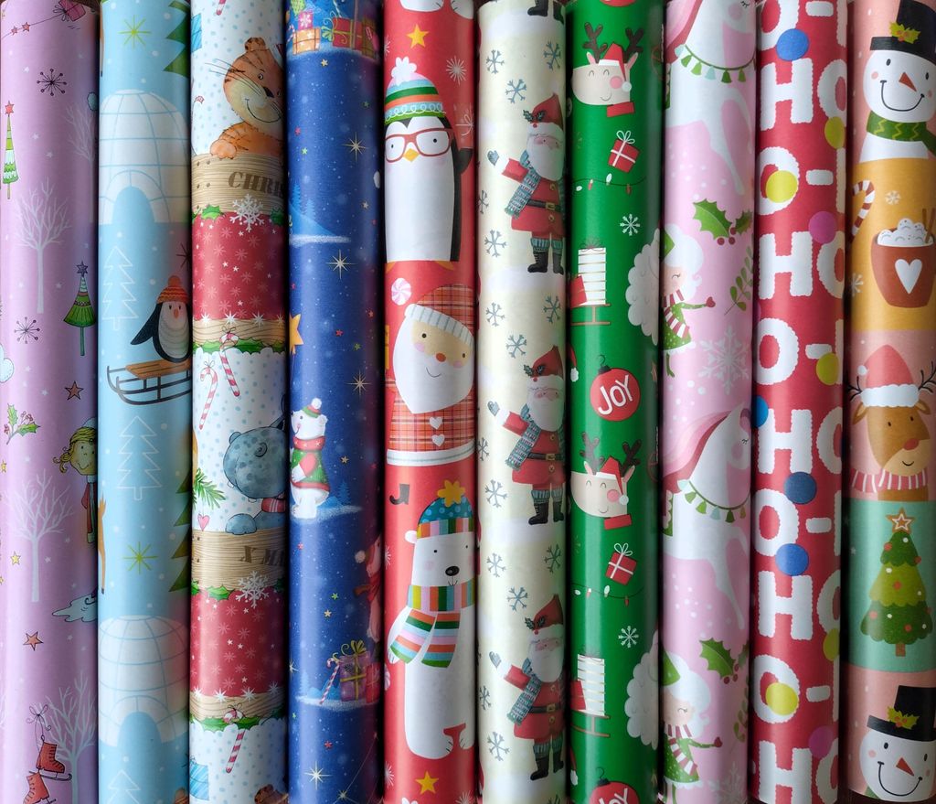 Geschenkpapier Weihnachten Kinder 2m x 0,7m - 10 Rollen Produktbild 1
