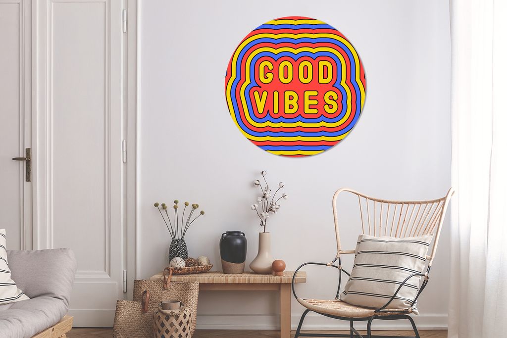MuchoWow - Wand-Kreis - Wohnzimmer - Bild - Runde - Wanddeko - Dibond - Kunstdrucke