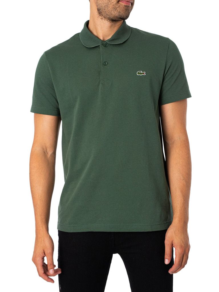 Poloshirt normaler Lacoste Passform, Grün mit