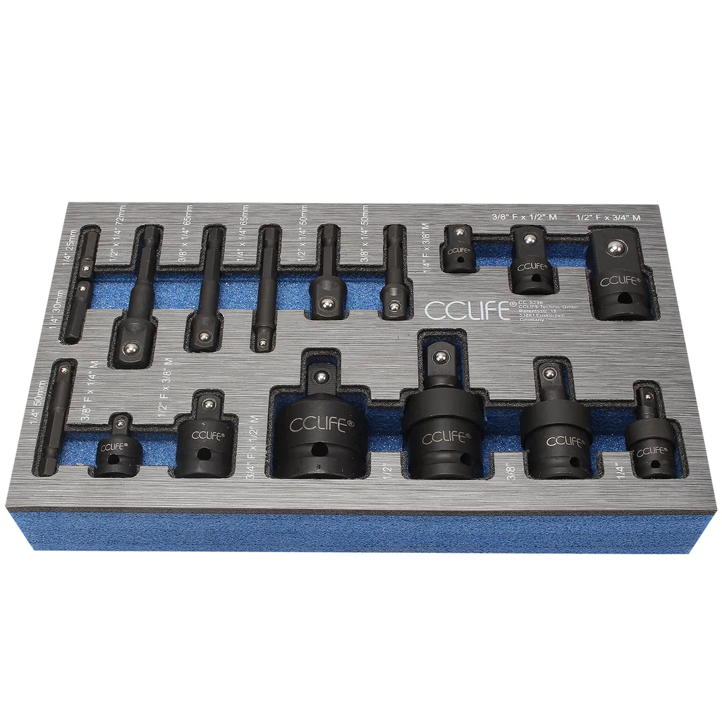 Adaptateur à douille à choc multi-tailles en chrome vanadium durable - 8