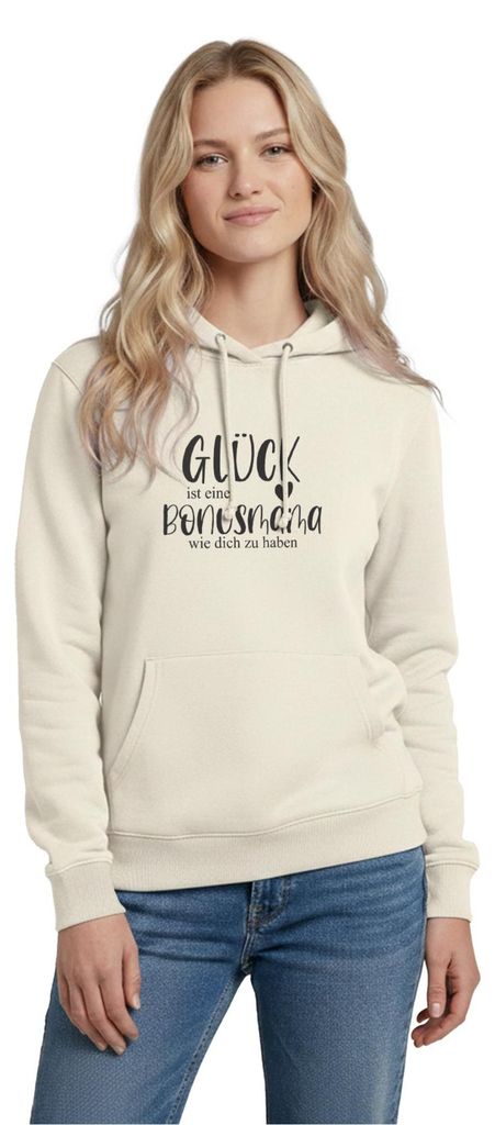 Spreadshirt Bonusmama | Glück Ist Eine Bonusmama Wie Du Damen Hoodie, XXL, Vanille-Milchshake