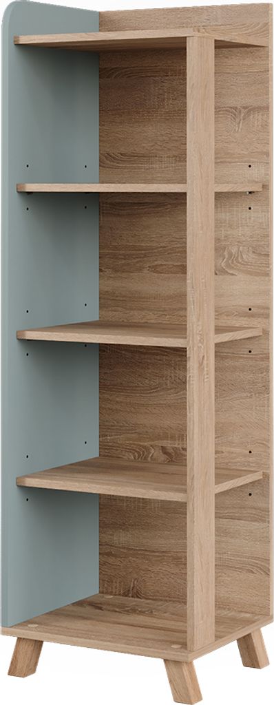 Vicco Badregal Karen, 40 x 128 cm mit 4 Fächern, Sonoma/Blau