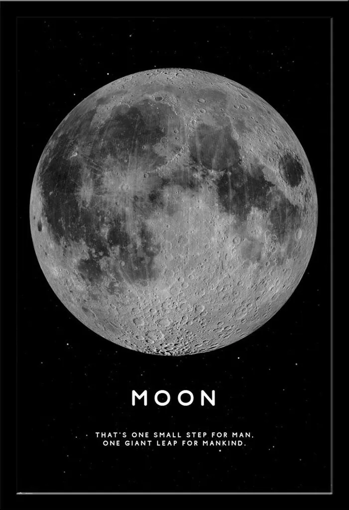 Décoration Murale Lunaire : Affiche Encadrée Space and Universe Shinsuke