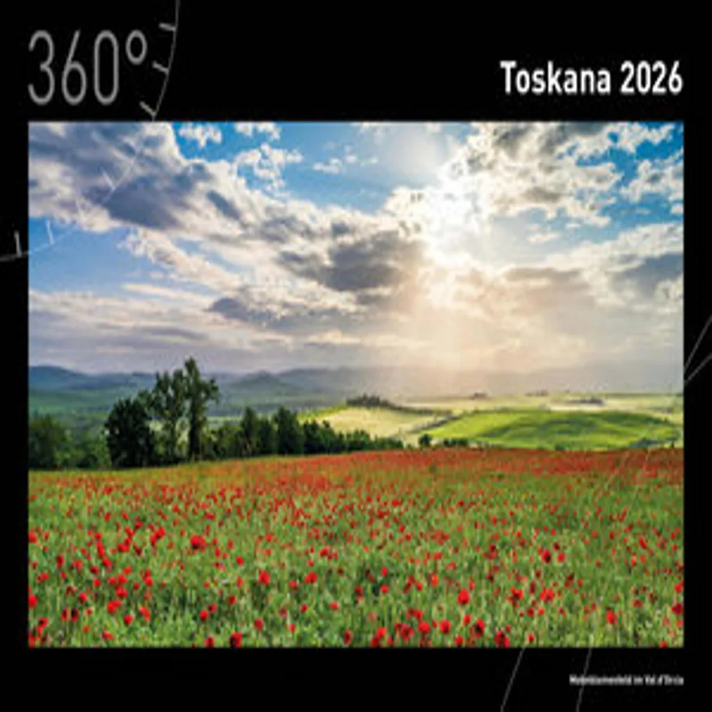 Calendrier 2026 Toscane Premium Papier Épais avec Superbes Paysages