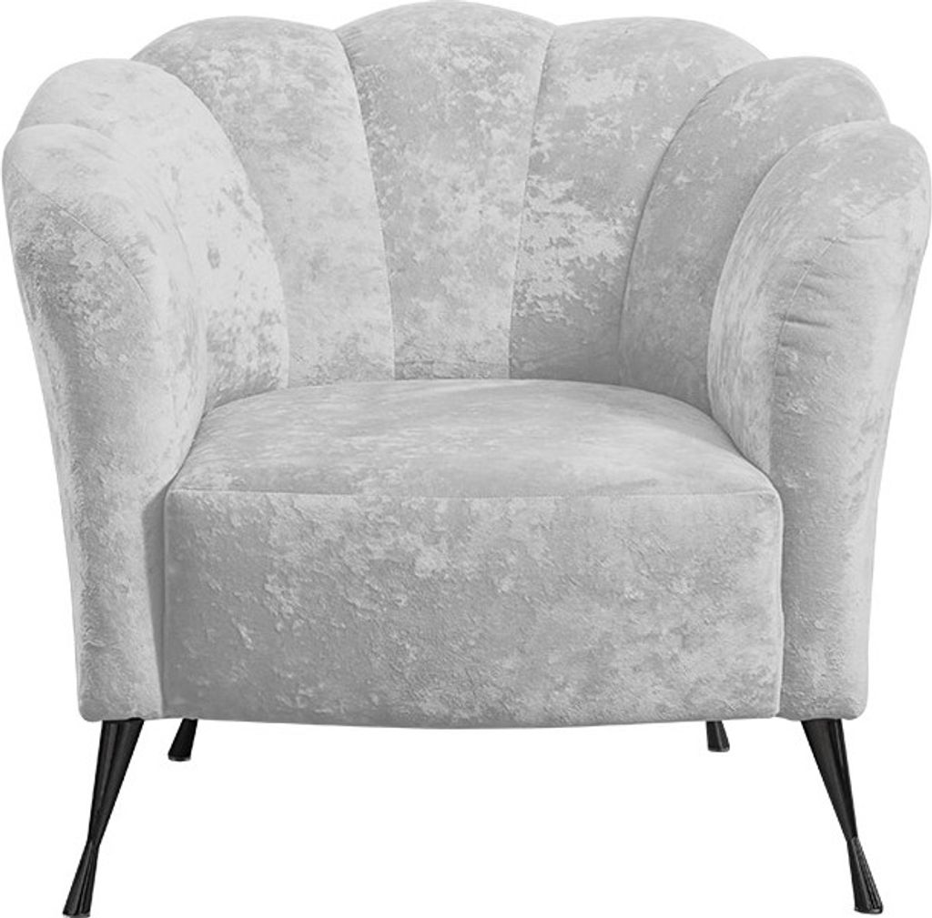 MIRJAN24 Sessel Adria, Stilvoll Polstermöbel, Modernes Design, Relaxsessel vom Hersteller (Farbe: Eureka 2132, Füße: Schwarz Chrom)