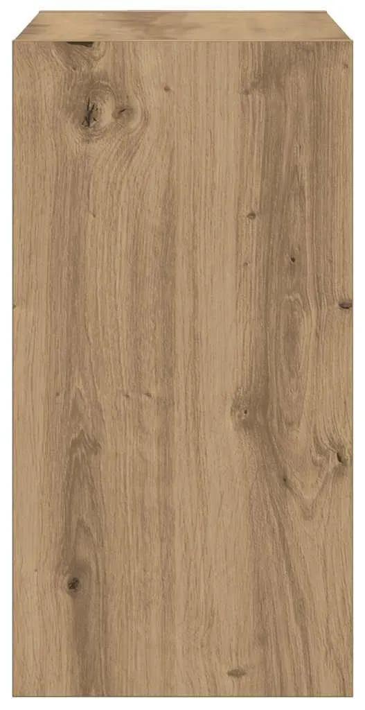 Table d'appoint Robuste en Bois Composite Chêne Artisan 50x26x50 cm