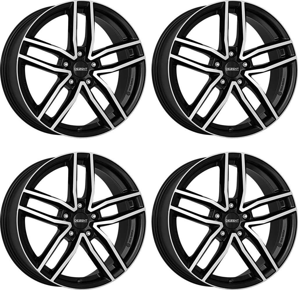4x DEZENT Felge TR dark 7x17 ET38 5x112 TTRY8BP38 kompatibel mit Opel ADAM ASTRA G ASTRA G 4-door ASTRA G Cabrio ASTRA G Caravan ASTRA G Coupe ASTR...