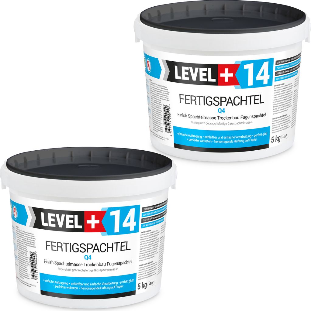 Spachtelmasse Fertigspachtel 5+5Kg Glättspachtel Gipsspachtel Polymerbasis Gebrauchsfertig Für Trockenbau RM14