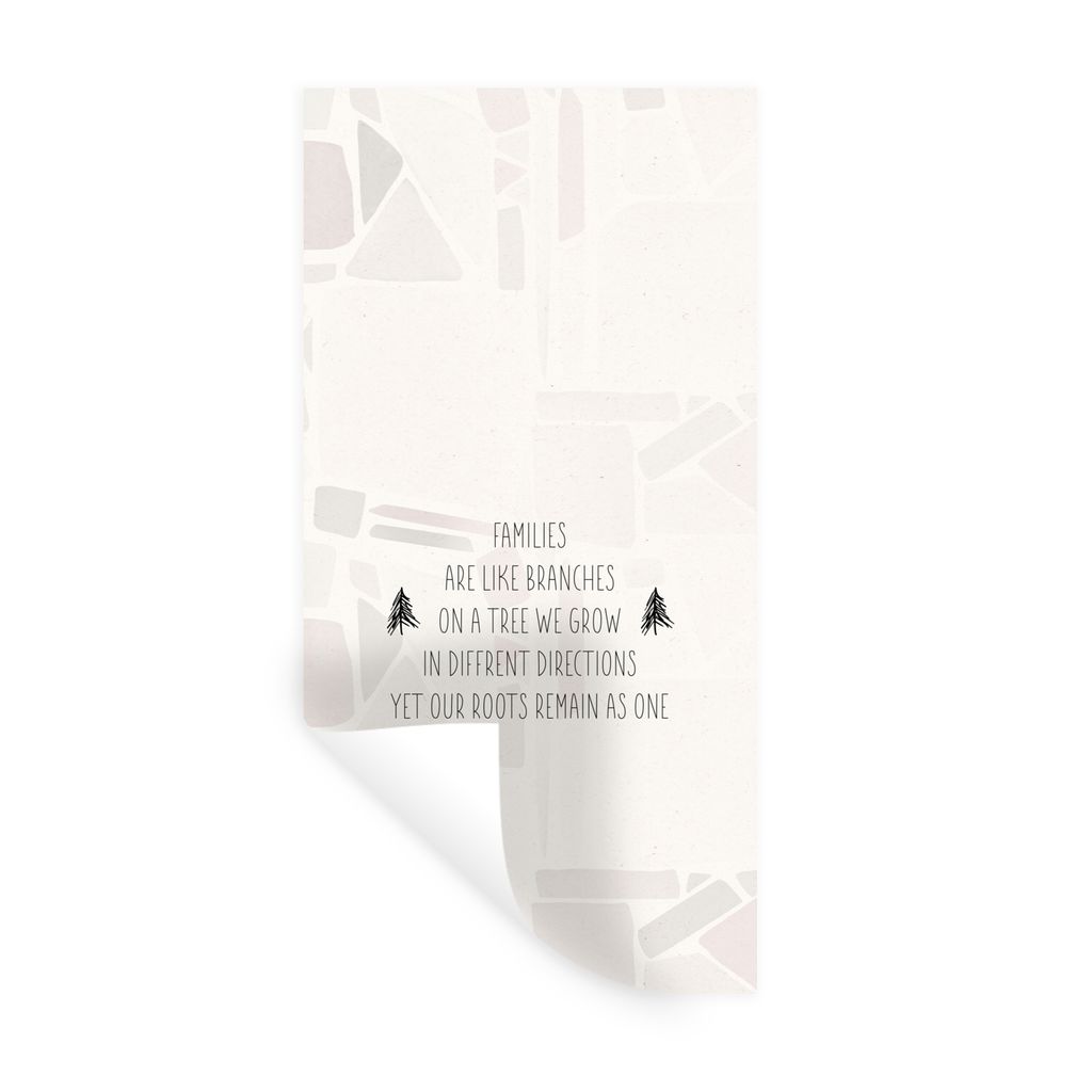 MuchoWow Wandtattoo Wandsticker Wandaufkleber Zitate - Familien sind wie Äste an einem Baum - Familie - Sprichwörter 20x40 cm Selbstklebend und...