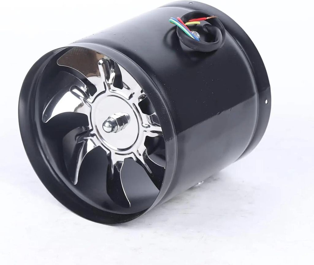 Rohr-/Kanalventilator - Inline-Axiallüfter - Ø150 mm - 780 m³/h - Zu- und Abluft - Für Bad, WC, Küche - Schwarz