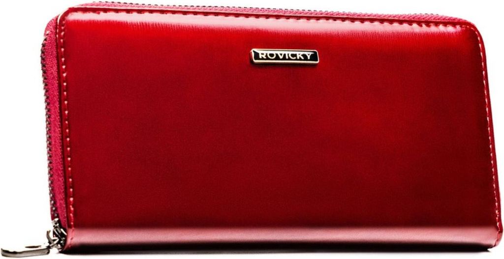 Damen-Geldbörse aus Leder und PU, RPN-25-LAK-5739, Rot Produktbild 