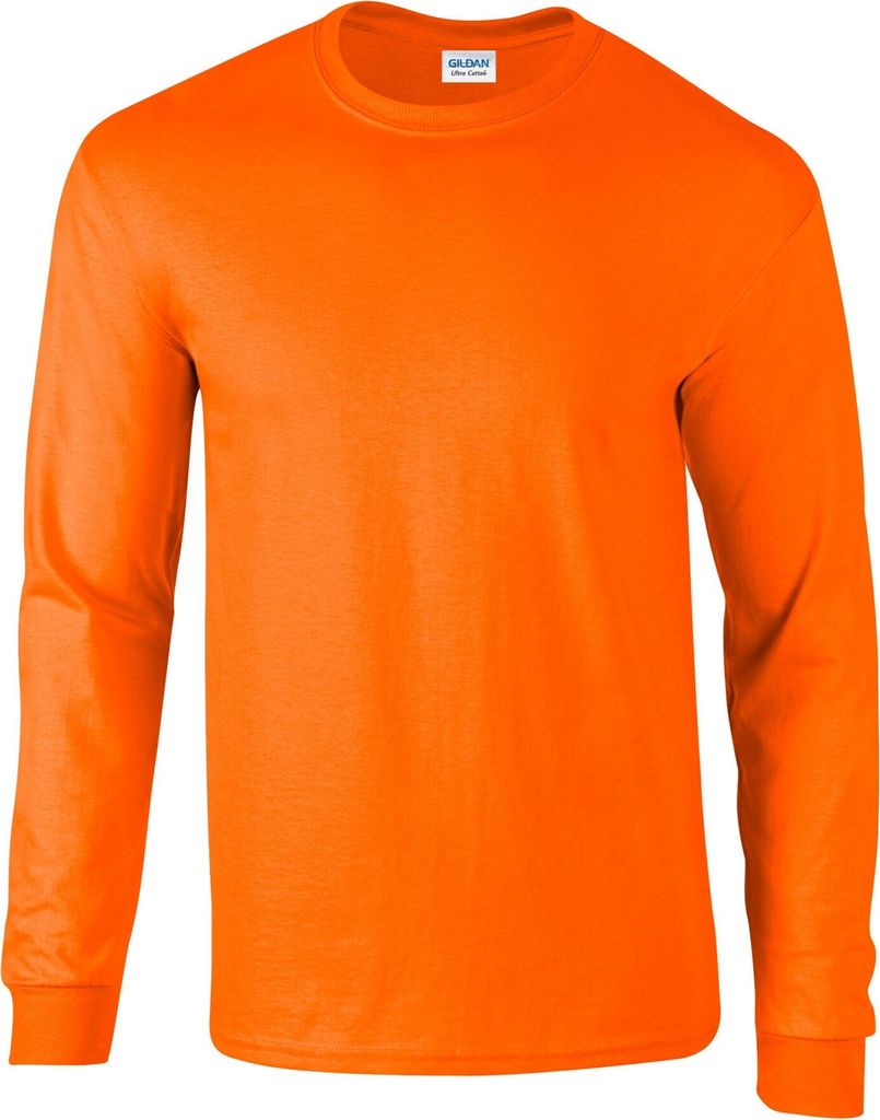 Gildan - "Ultra" T-Shirt für Herren/Damen Uni Langärmlig PC6430 (S) (Sicherheit Orange)