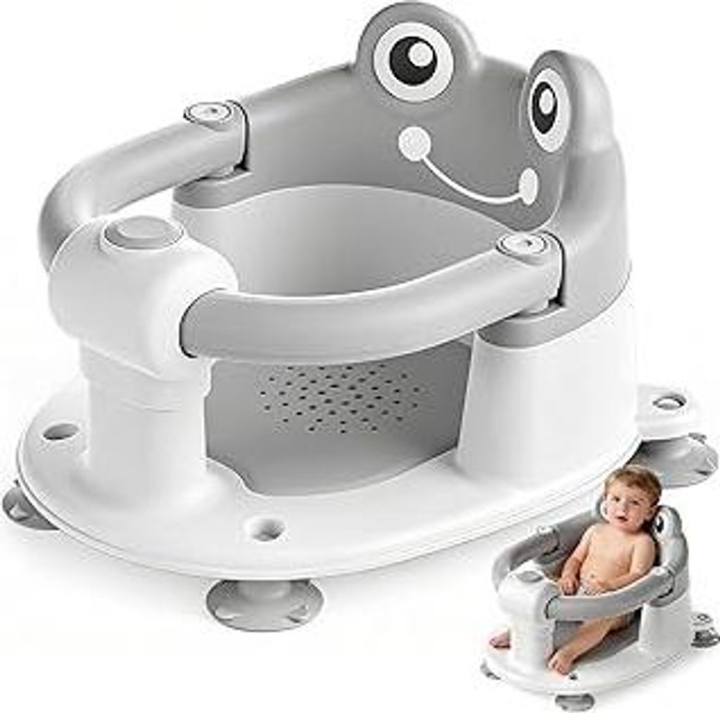 Badewannensitz Baby ab 6 Monate,Baby Badewannensitz,Badesitz Baby mit 4 Saugnäpfen und Kissen,Baby Bath Seat für Kleinkinder und Neugeborene,Baby...