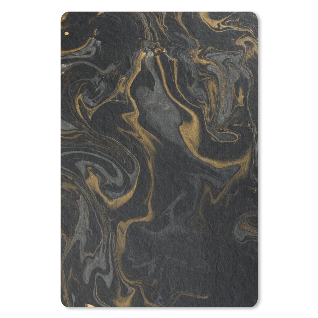 MuchoWow Mauspad Mousepad Marmor - Textur - Grau - Gold - Marmoroptik - Luxus 18x27 cm - Mousepads - Maus Mat - Pad - Mausunterlage