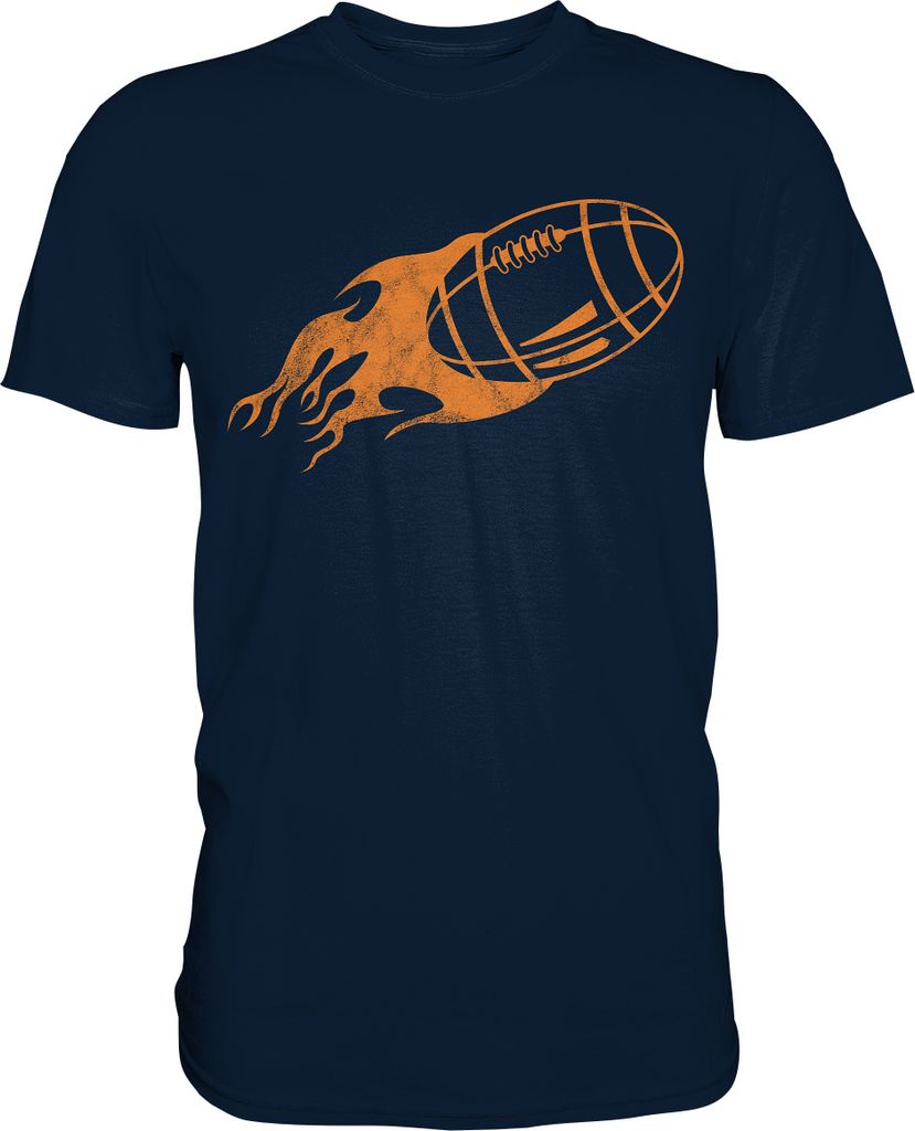 American Football Flamme T-Shirt – Navy / 5XL Produktbild 