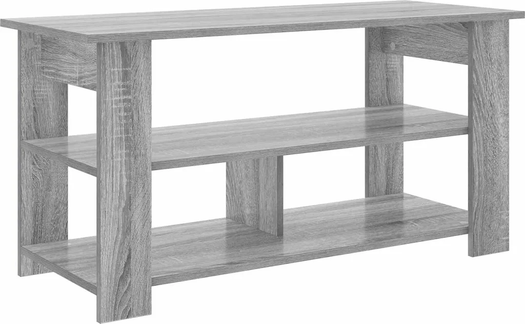 SYFAX™ Porta TV 100x40x50 cm - Grigio Sonoma con Gambe in Ferro Nero