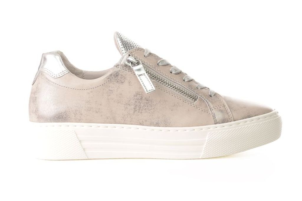 Gabor Comfort Damen Schnürhalbschuh in Beige, Größe 7