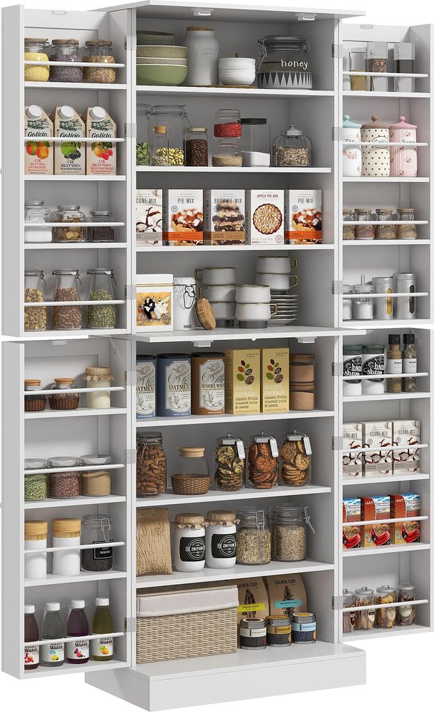 HOMCOM Armoire de cuisine buffet cuisine vaisselier meuble Image du produit 