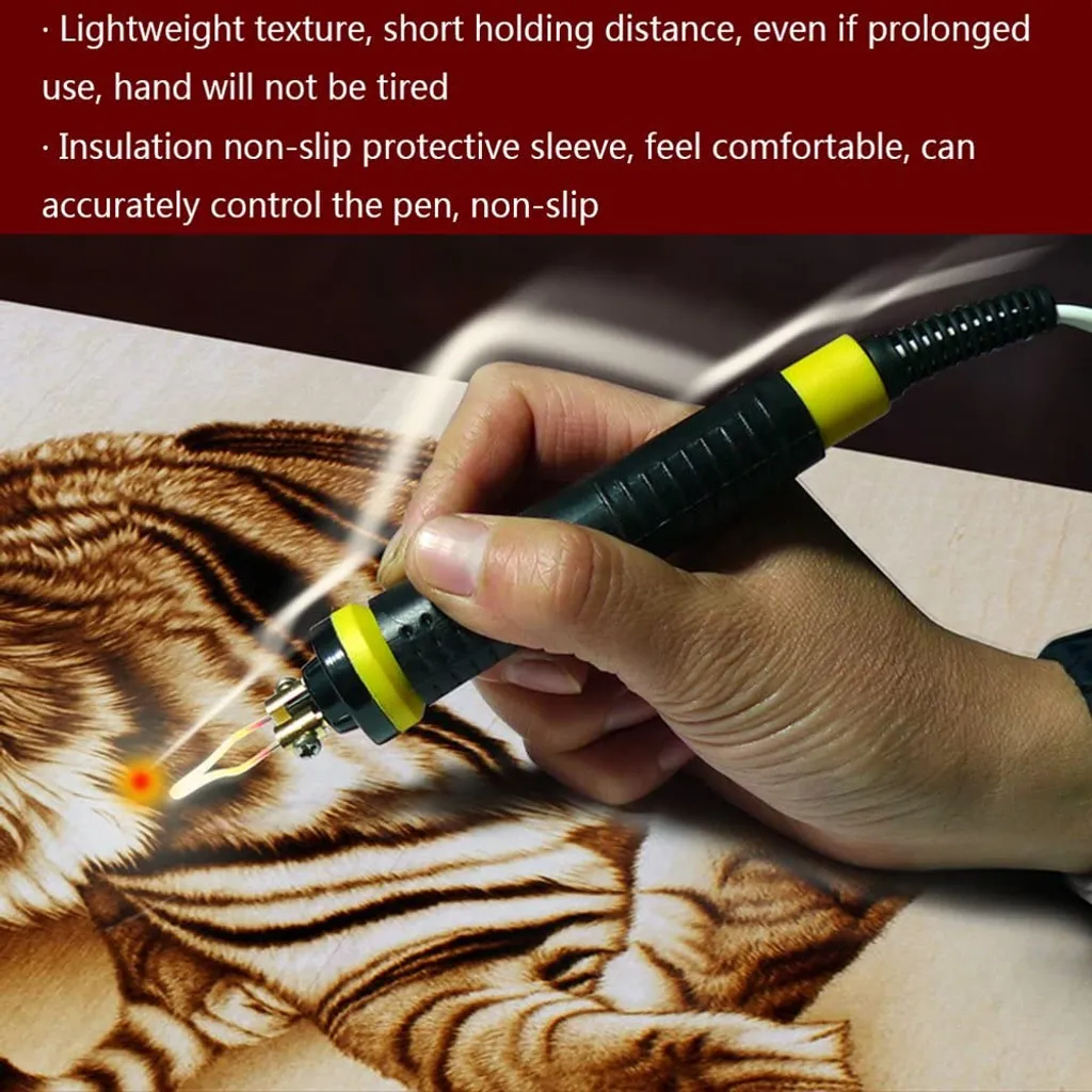 Machine à pyrograver 25W pour bois et gourdes avec 10 pointes interchangeables