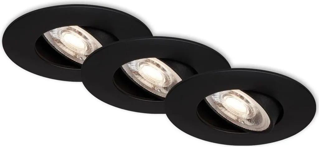 Spot LED IP23 Briloner Kulana 460 lumens Noir Mat en Plastique Ø9