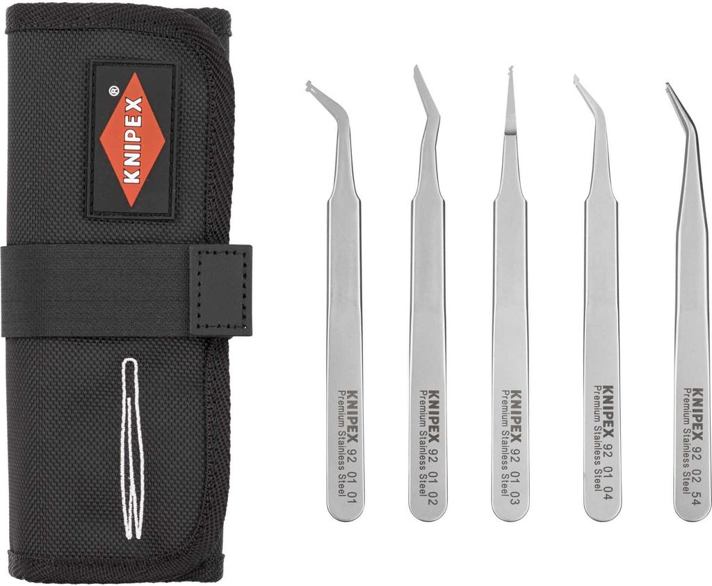 KNIPEX SMD-Präzisionspinzetten -Set, 5tlg