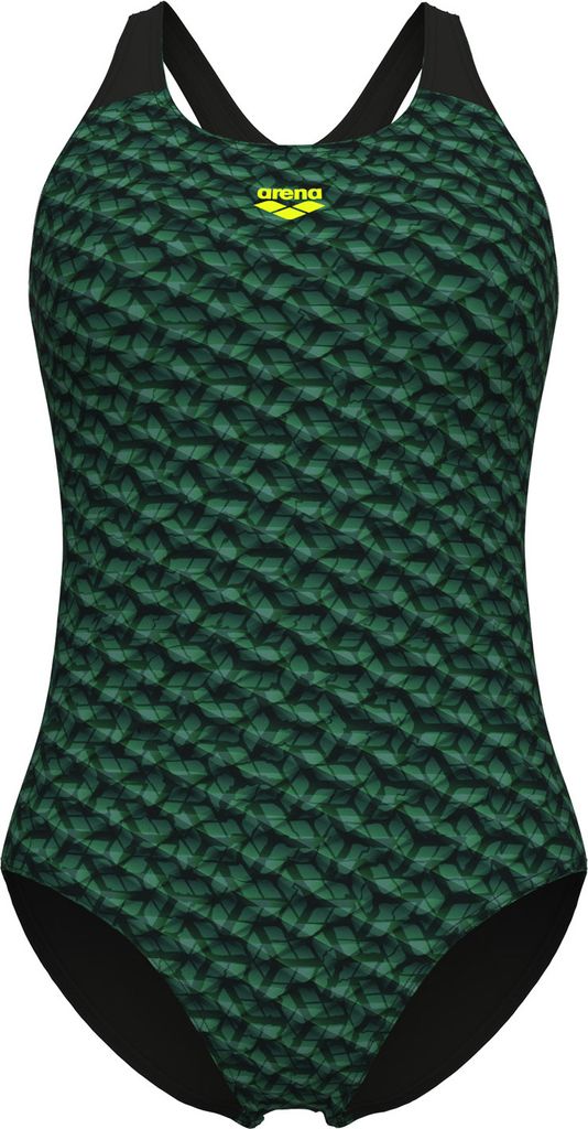 Arena MONOGRAM SWIMSUIT Damen DARK SAGE MULTI-BLACK 36