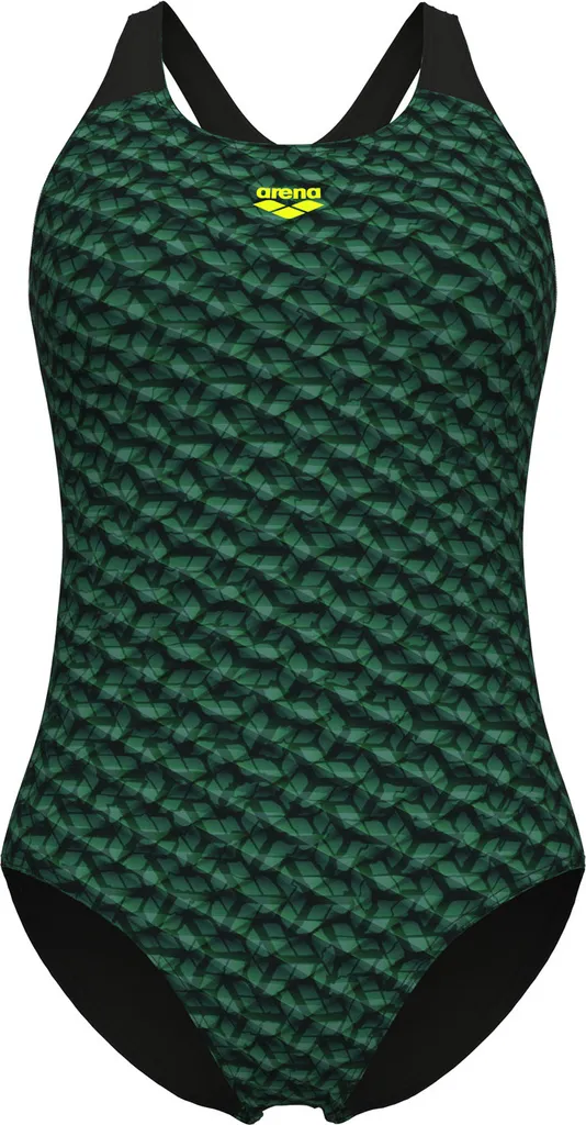 Maillot de bain 1 pièce femme Arena vert sauge imprimé pour la piscine