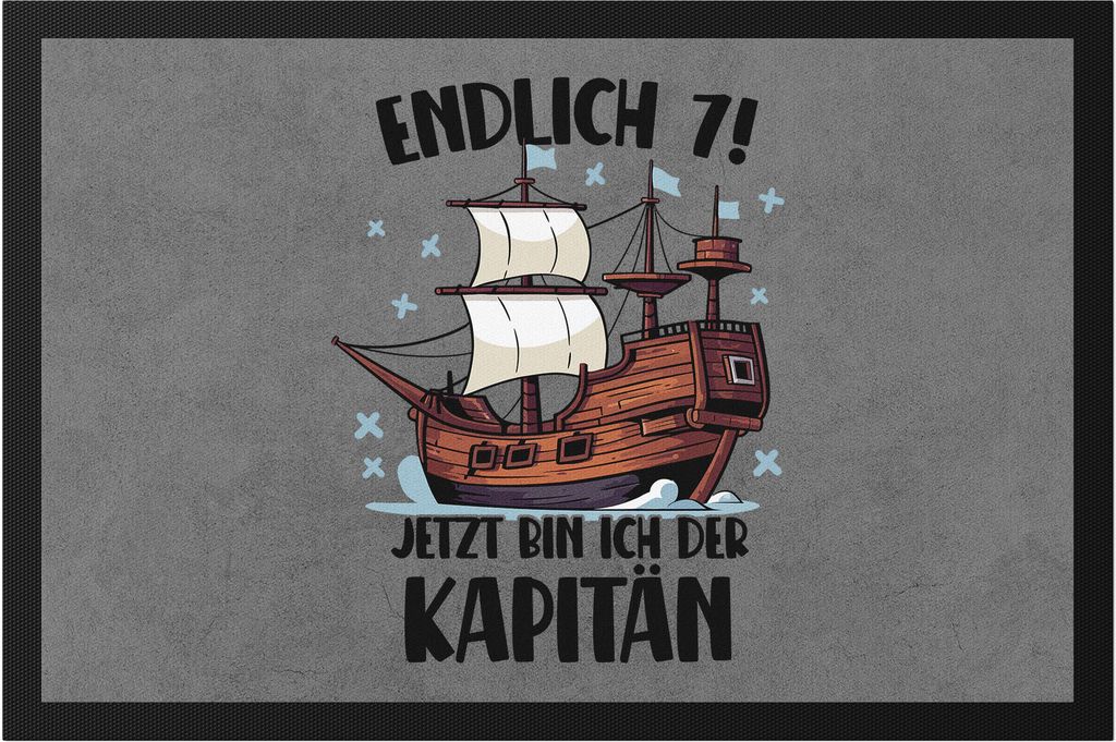 Geburtstag 7 Jahre Fußmatte 7 Jahre 7. Geburtstag Pirat Piraten Motto